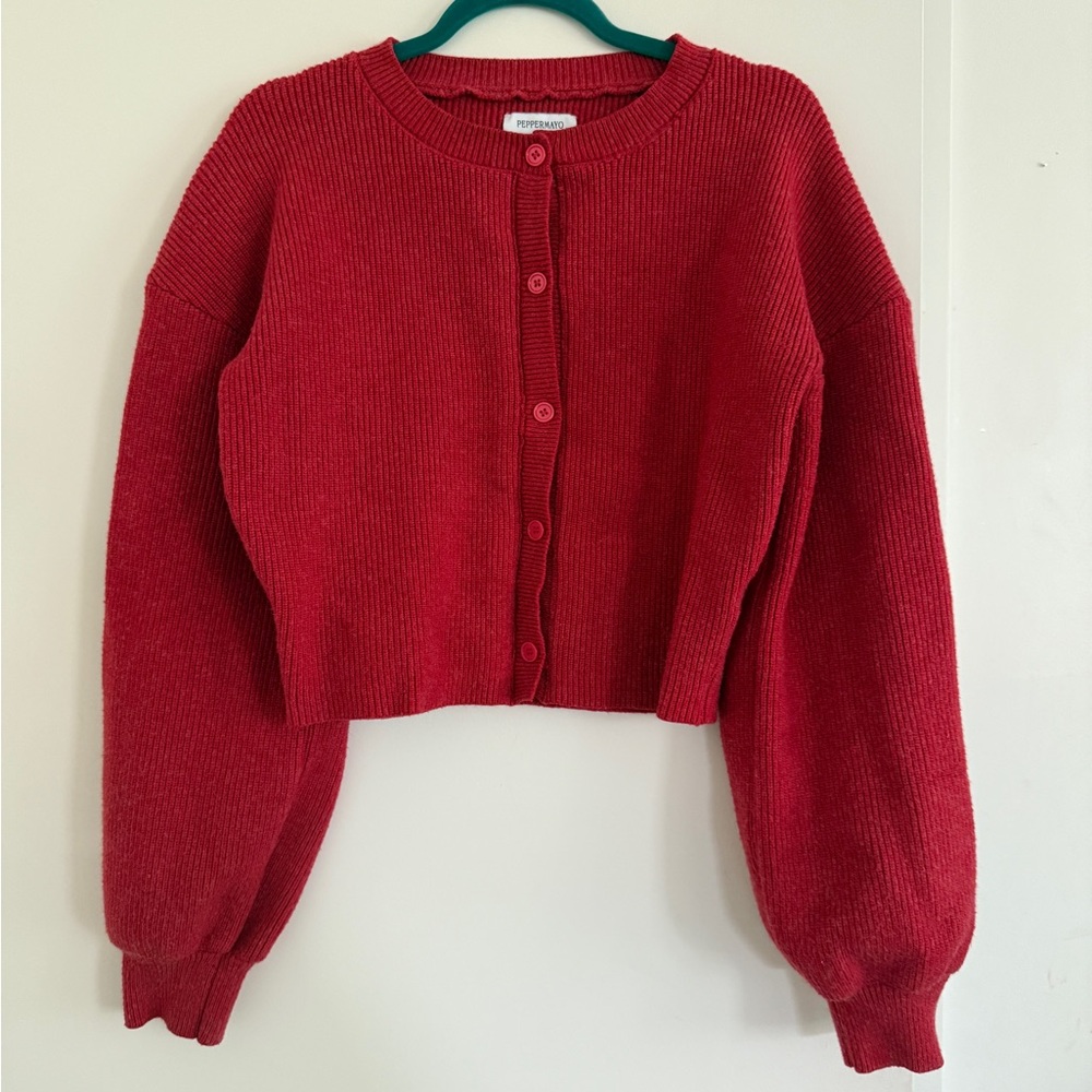 Red Women's Cardigan